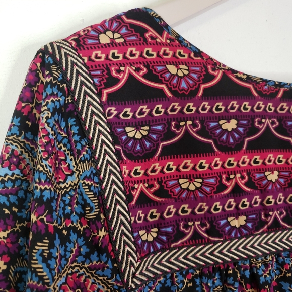 One Clothing Paisley Boho Tunic Dress M - Picture 5 of 6